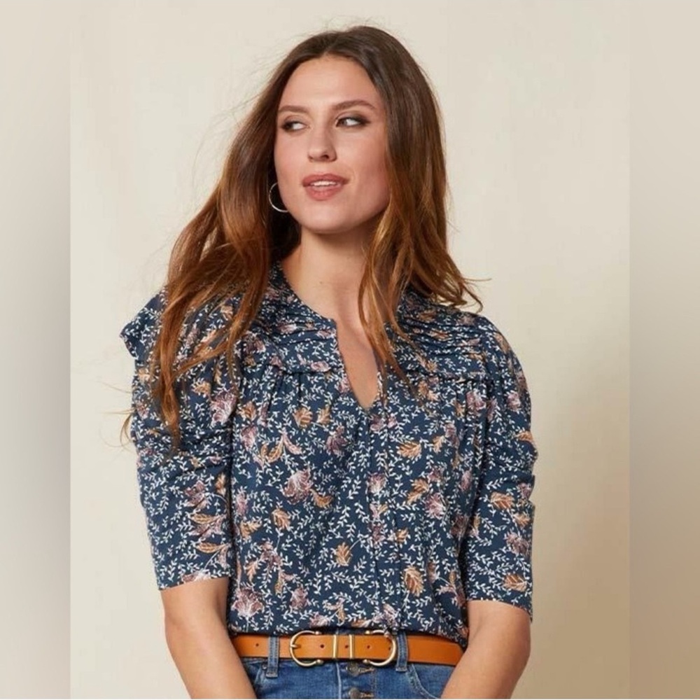Matilda Jane Good Hart Surprise Flowers Puff Sleeve Top